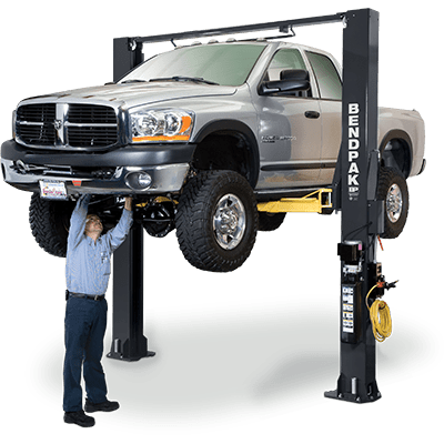 The XPR series of two-post lifts offer exceptional direct-drive lifting performance.
This industrial-strength car lift guarantees cutting-edge technology, top of the line materials,
a design that's ahead of its time and a 10,000-lb. lifting capacity.