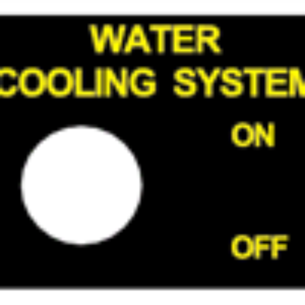 WATER COOLING SYSTEM ON/OFF DECAL