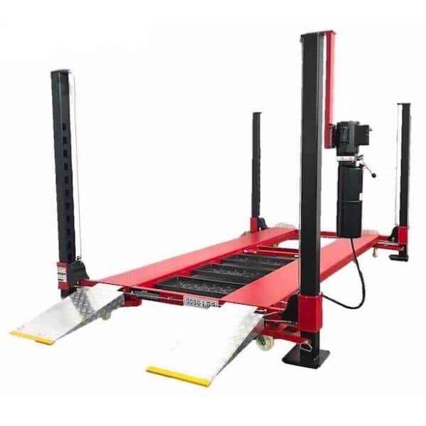 The NOS9000XLT four post lift use the proven outside slider design, giving it a sturdy and rigid stance. The 9000 lb. weight capacity is great for one ton and dually trucks. The NOS9000XLT has many features that will give you confidence when you purchase one.