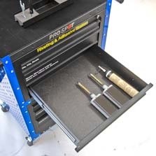Accessory Drawers for Bonding Materials, Adhesives, Dispersing Guns, etc.