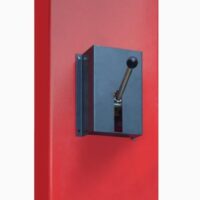 Single point safety release makes it easier for operators to unlock both columns locks from one column.