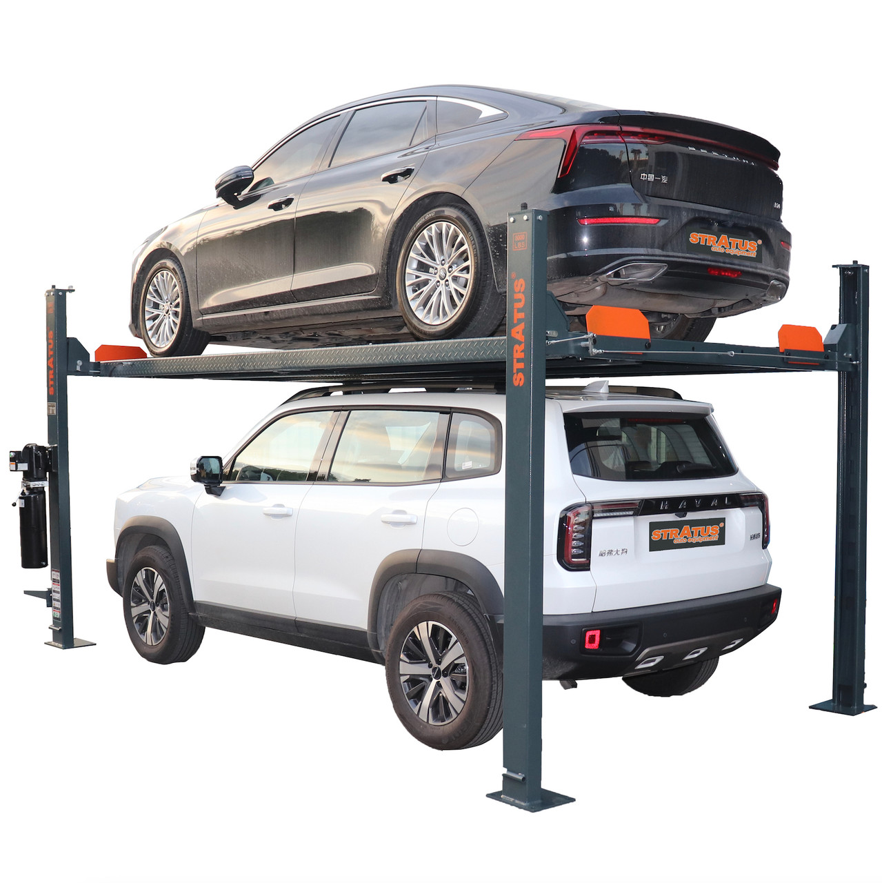 This 8,000 lbs 4 post car lift comes with convenient castors making maneuverability a breeze. With the SAE-P48 model, you get powerful lifting capabilities and a handy solution all wrapped in one garage car lift for storage.
