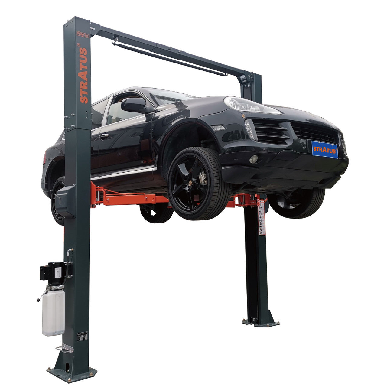 Get under your vehicle with ease using the Stratus Clear Floor Direct Drive Vehicle Lift. This neat gadget is a 2 post clear floor car lift and can comfortably handle up to an impressive 9,000 lbs capacity - ideal for large cars, trucks, and SUVs.