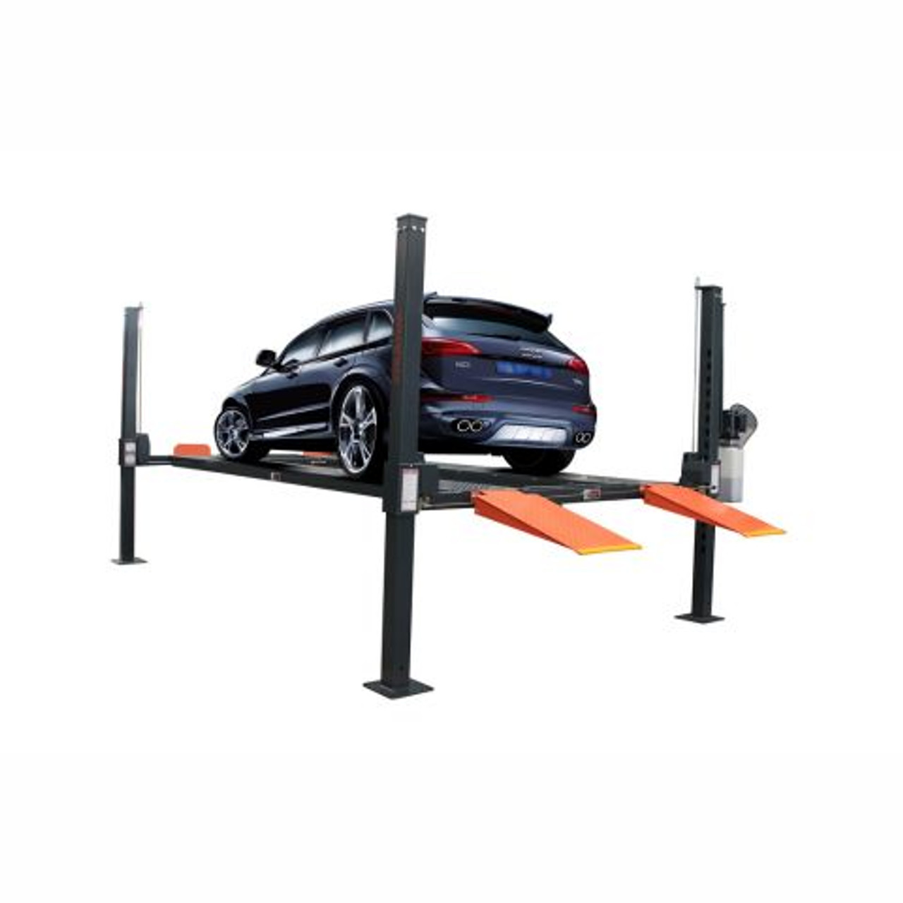 Upgrade your garage with the space-saving and versatile Stratus Auto Equipment Compact 4 Post Car Lift for Garages! Engineered with a remarkable 9,000 lbs capacity, this car lift is capable of handling a wide range of vehicles, from small sedans to larger SUVs.